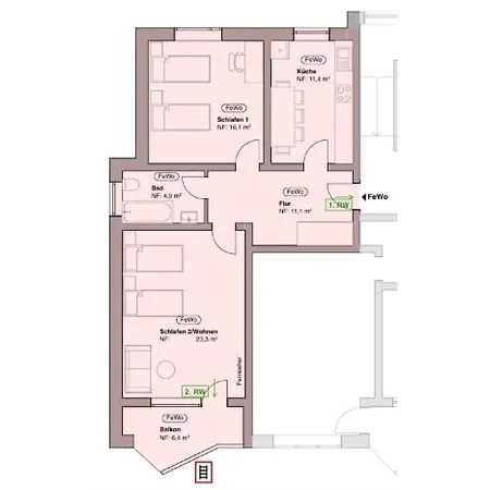 아파트 2-zimmer-apartment 